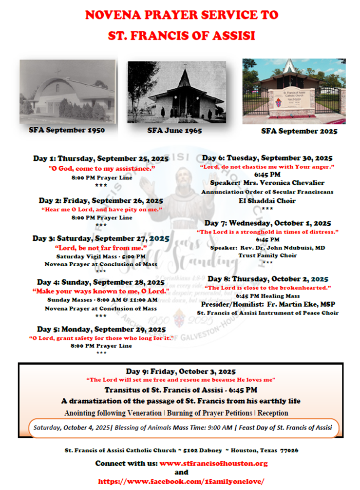 2025 Novena to SFA